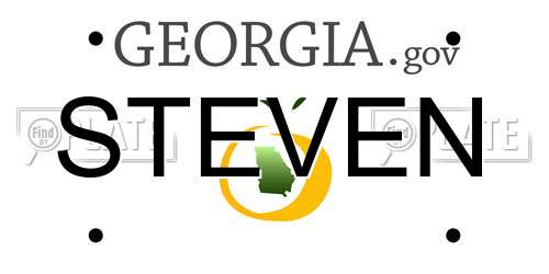 STEVEN Georgia License Plate
