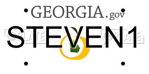 STEVEN1 Georgia License Plate