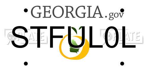 STFUL0L Georgia License Plate