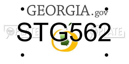 STG562 Georgia License Plate