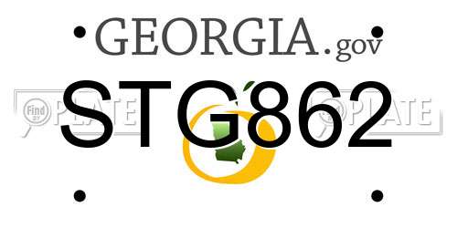 STG862 Georgia License Plate