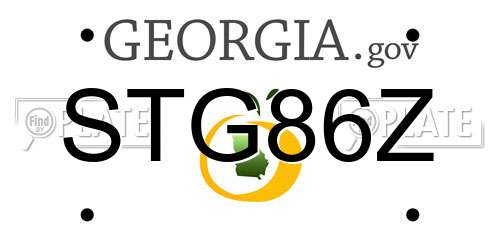 STG86Z Georgia License Plate
