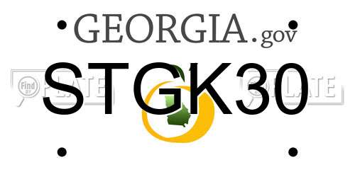 STGK30 Georgia License Plate