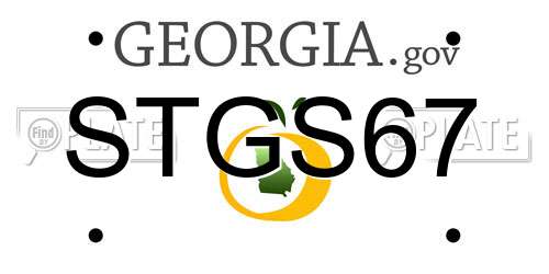 STGS67 Georgia License Plate