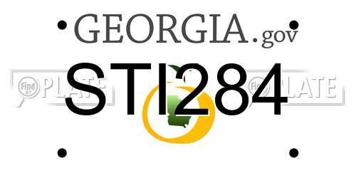 STI284 Georgia License Plate