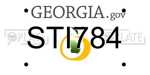STI784 Georgia License Plate
