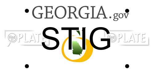 STIG Georgia License Plate