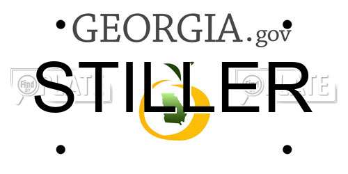 STILLER Georgia License Plate