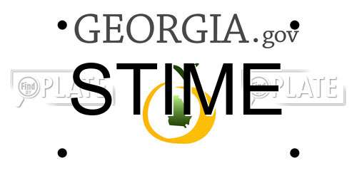 STIME Georgia License Plate