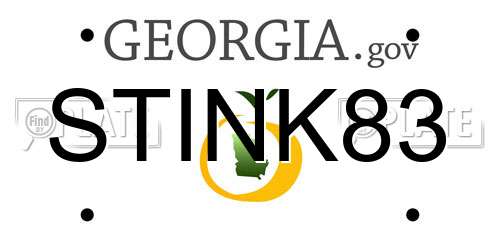 STINK83 Georgia License Plate