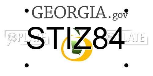 STIZ84 Georgia License Plate