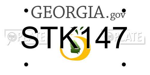 STK147 Georgia License Plate