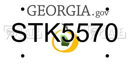 STK5570 Georgia License Plate