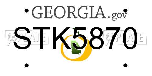 STK5870 Georgia License Plate