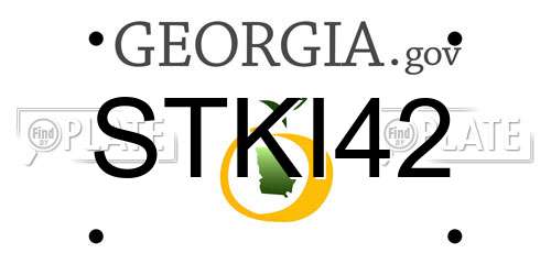 STKI42 Georgia License Plate