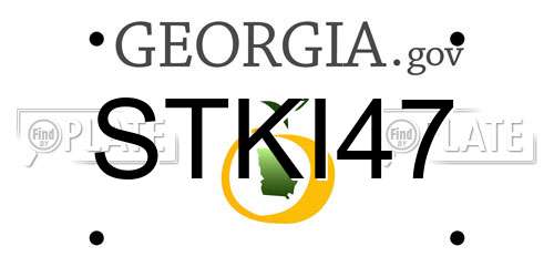 STKI47 Georgia License Plate