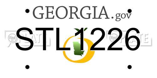 STL1226 Georgia License Plate