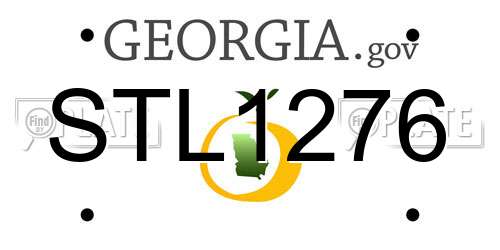 STL1276 Georgia License Plate
