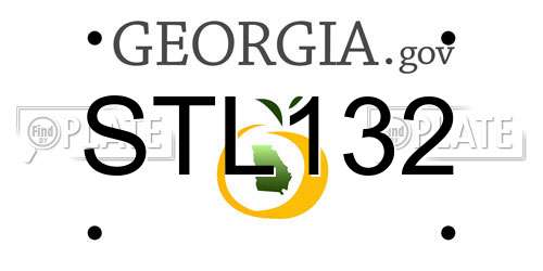 STL132 Georgia License Plate