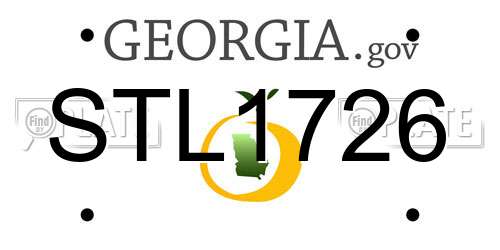 STL1726 Georgia License Plate