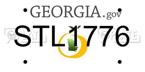 STL1776 Georgia License Plate