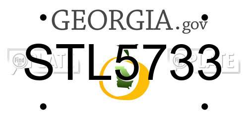 STL5733 Georgia License Plate