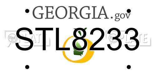 STL8233 Georgia License Plate