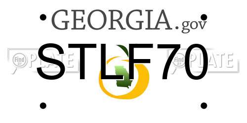 STLF70 Georgia License Plate