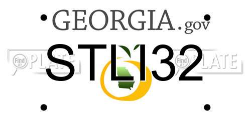 STLI32 Georgia License Plate