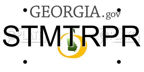 STMTRPR Georgia License Plate