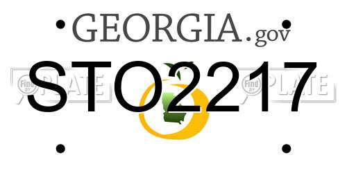 STO2217 Georgia License Plate