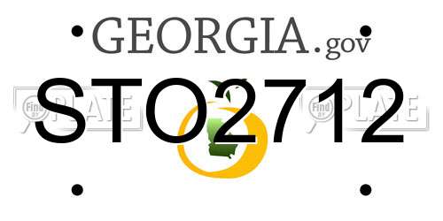 STO2712 Georgia License Plate