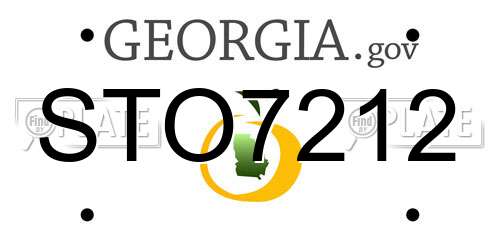 STO7212 Georgia License Plate