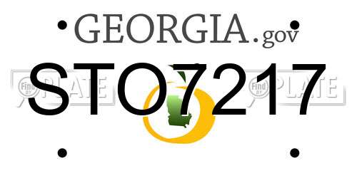 STO7217 Georgia License Plate