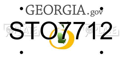 STO7712 Georgia License Plate