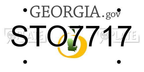 STO7717 Georgia License Plate
