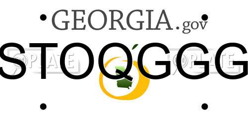 STOQGGG Georgia License Plate