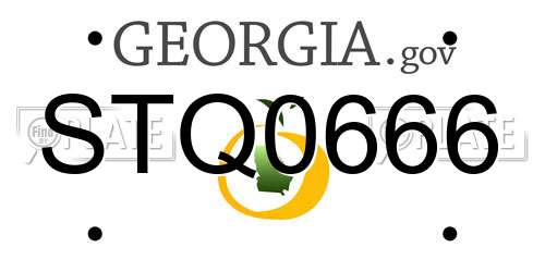 STQ0666 Georgia License Plate