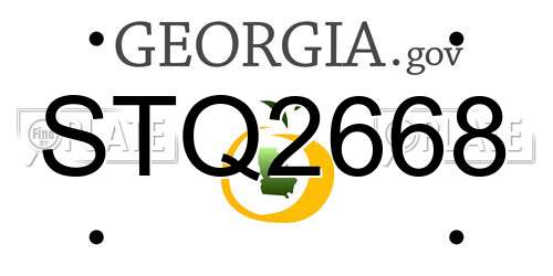 STQ2668 Georgia License Plate