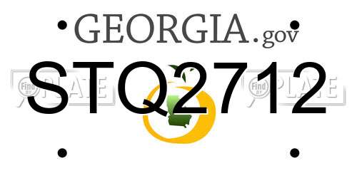 STQ2712 Georgia License Plate