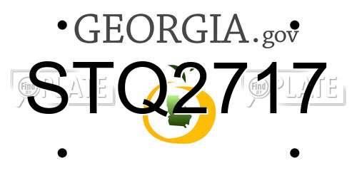 STQ2717 Georgia License Plate