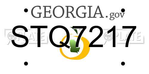 STQ7217 Georgia License Plate