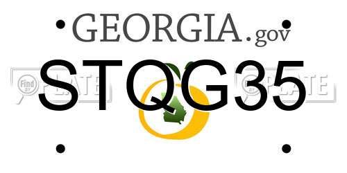 STQG35 Georgia License Plate