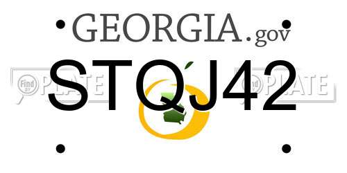 STQJ42 Georgia License Plate