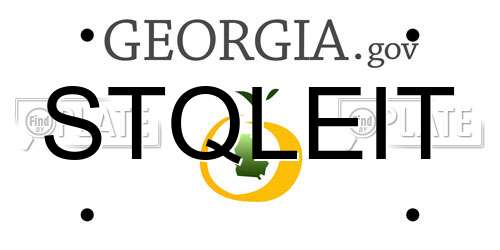 STQLEIT Georgia License Plate