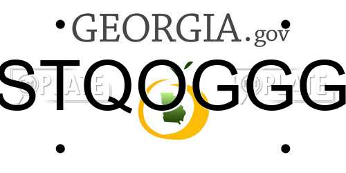 STQOGGG Georgia License Plate