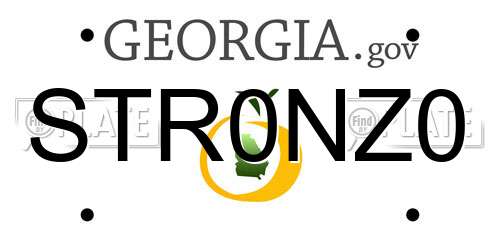 STR0NZ0 Georgia License Plate