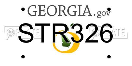 STR326 Georgia License Plate