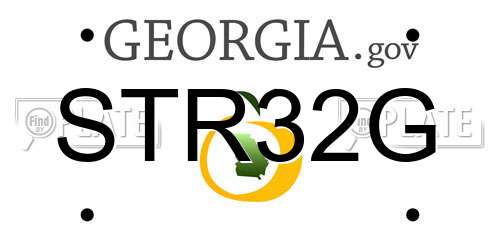 STR32G Georgia License Plate