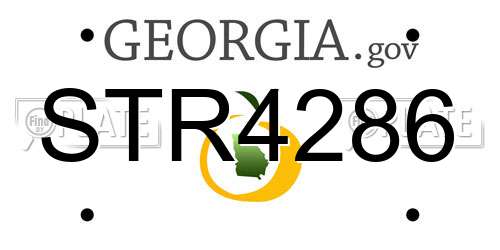 STR4286 Georgia License Plate